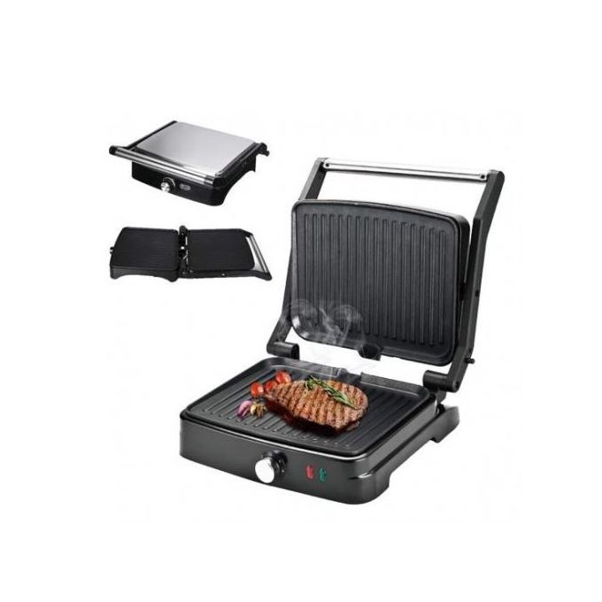 AF Panini Grill électrique RAF Multifonction, Antiadhésif, Ouverture 180°